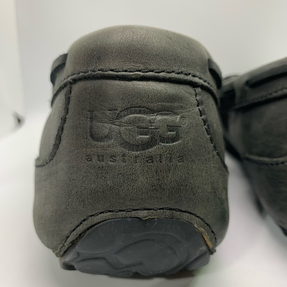 UGG Chester 1004247 Mens Boat Shoes Loafer  Slip On Gray Leather Size 10 - Picture 6 of 15